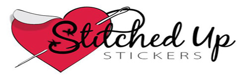 Stitched Up Stickers Banner