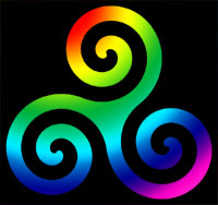 Rainbow Triskele-Queer Pagan